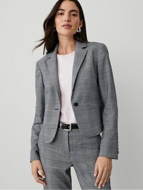 Ann Taylor Newbury Blazer in Houndstooth (size 0)